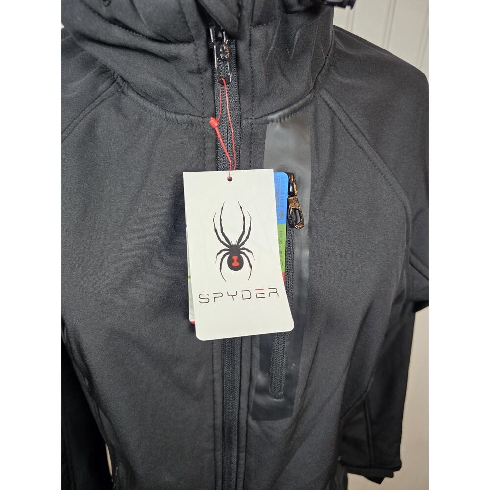 Spyder Softshell Ski Jacket Women's Large NWT Black Pockets - Picture 3 of 13